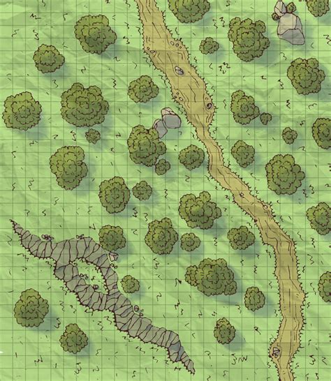 The Worn Road My First Digital Battle Map Battlemaps In 2020 Dungeon Maps Dnd World Map