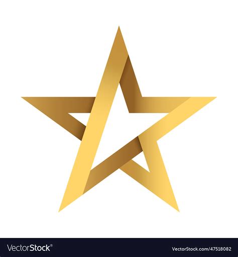 Gold star isolated on white background Royalty Free Vector