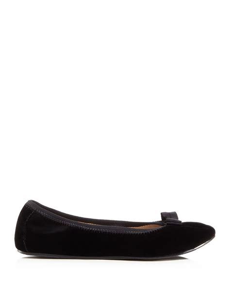 Nib New Salvatore Ferragamo My Joy Ballet Flats Black Platino