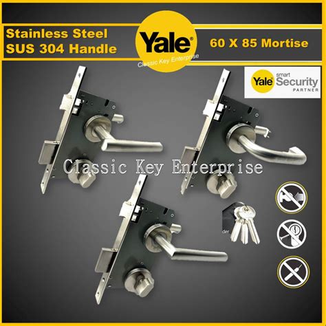 Yale Lever Handle Mortise Lock Set Ytl Ytl Sn Thumbturn