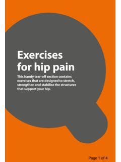 Exercises For Hip Pain Versus Arthritis Exercises For Hip Pain