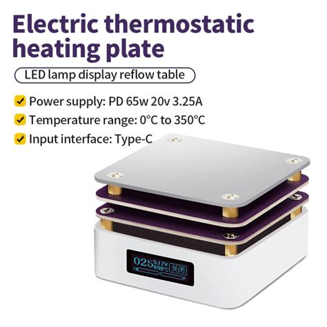 65W Mini Hot Plate SMD Preheating Table Rework Station PCB Board Soldering Desoldering