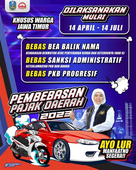 Info Warga Jatim Hari Kedepan Pajak Kendaraan Bermotor Bebas