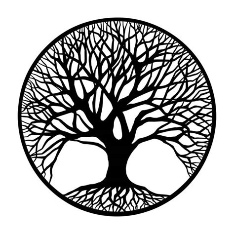 Silhouette Of The The Tree Of Life Illustrations Royalty Free Vector