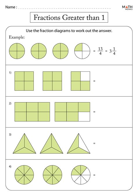 Fractions Equal To One Whole Worksheets