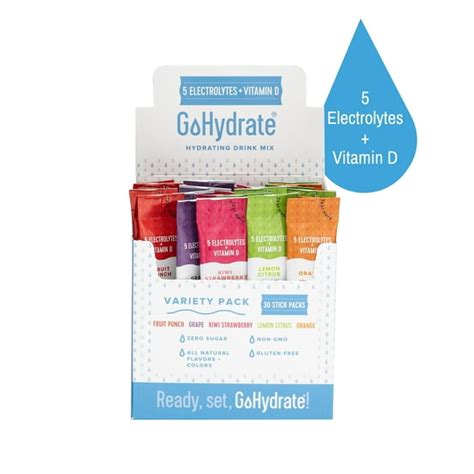 Electrolyte Hydration Drink Mix With Vitamin D Non Gmo Electrolyte Powder Hydration Pack Mixed