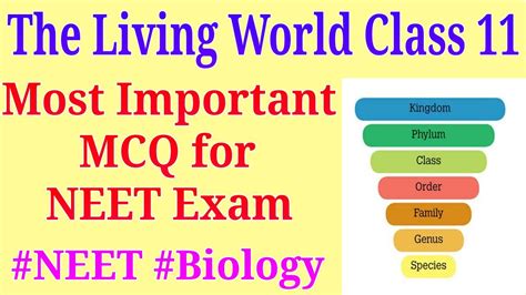 The Living World Class 11 Important Mcq For Neet Exam Youtube