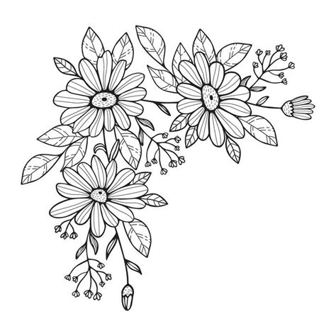 corner flower border design drawing emma flower