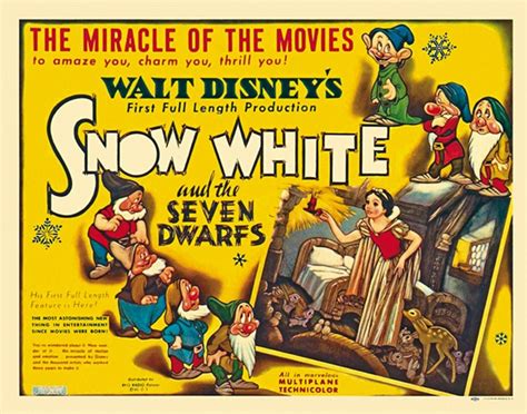 Snow White And The Seven Dwarfs 1937 Disney Cult Cartoon Etsy UK