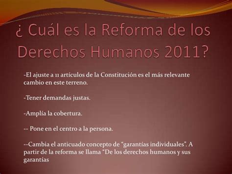 Reforma En Materia De Derechos Humanos 2011