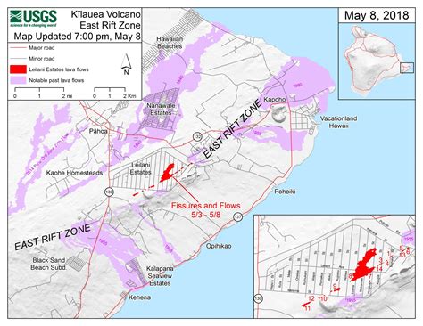 Map Of Hawaii Lava Flow - Maping Resources