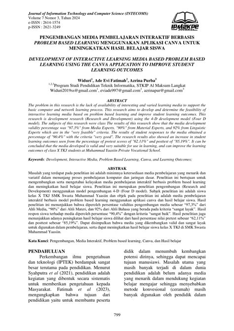 Pdf Pengembangan Media Pembelajaran Interaktif Berbasis Problem Based Learning Menggunakan