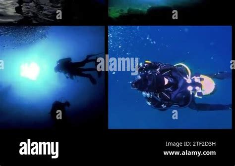 Scuba Diving Animated Multi Screen Video Montage Open Water Diving