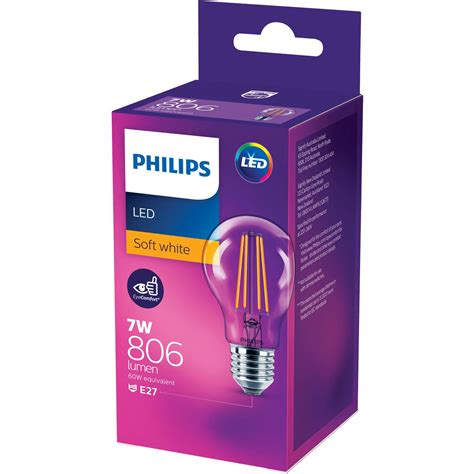 Philips Light Globe Led Filament 806lm E27 Each Woolworths