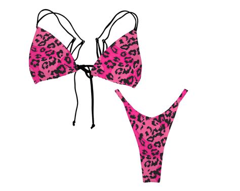 Pink Panther String Bikini Set Etsy