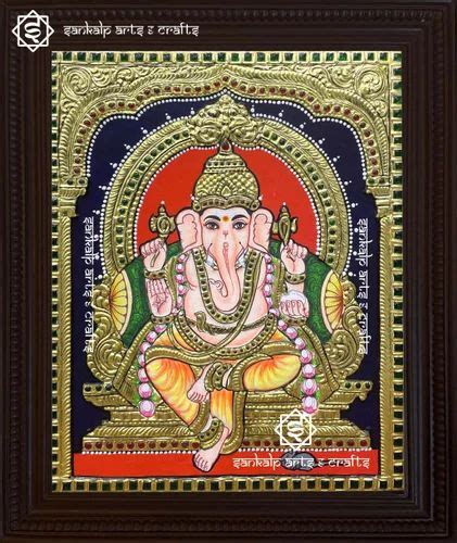 Vinayagar Tanjore Painting At Rs 9000 00 Tanjore Paintings ID