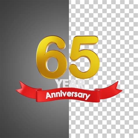 Premium Psd Year Happy Anniversary Number D Illustration