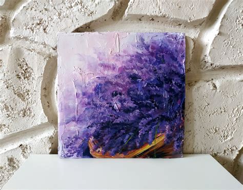 Lavender Painting Original Acrylic Lavender Flower Art | Etsy