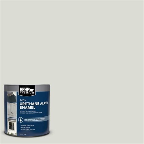 BEHR PREMIUM 1 Qt BWC 29 Silver Feather Satin Enamel Urethane Alkyd