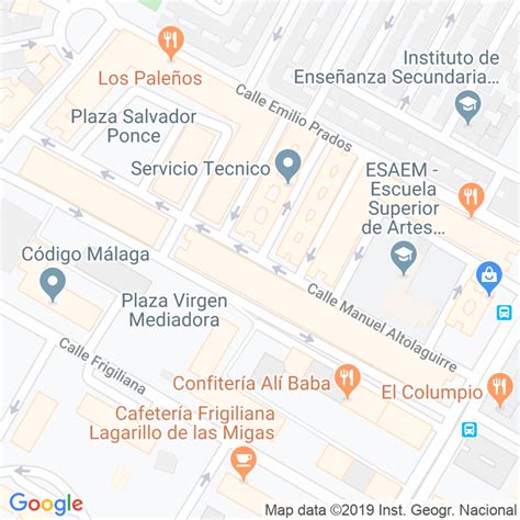 Código Postal calle Manuel Altolaguirre en Málaga Codigopostalde es