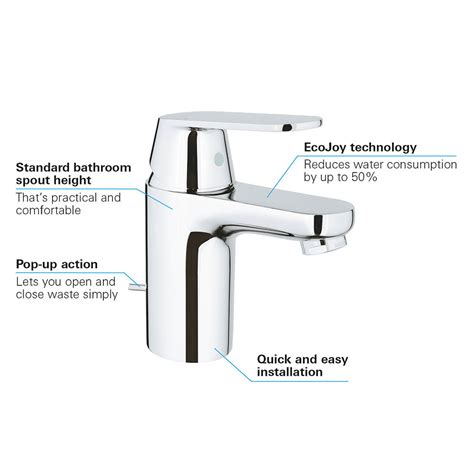 Grohe Eurosmart Cosmopolitan Mono Basin Mixer With Pop Up Waste 3282500E