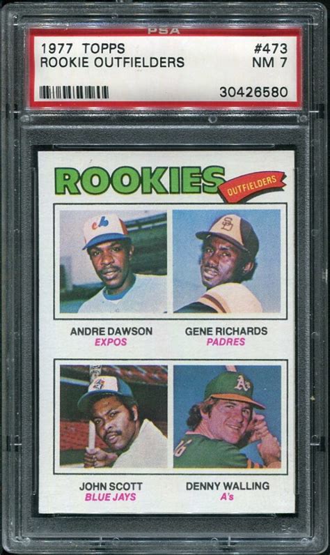 Topps Rookie Outfielders Andre Dawson Rc Psa Hof