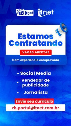 Grupo Itnet Abre Vagas Para Social Media Vendedor De Publicidade E