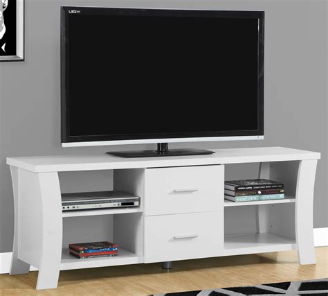 2684 White 60" TV Stand from Monarch | Coleman Furniture