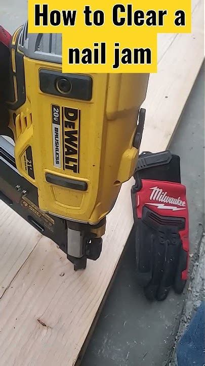 Dewalt Cordless Framing Nailer Clearing A Stuck Nail Youtube