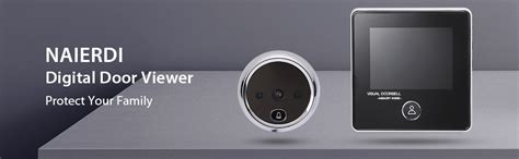 Naierdi Inch Digital Door Viewer Degree Peephole Camera Ir