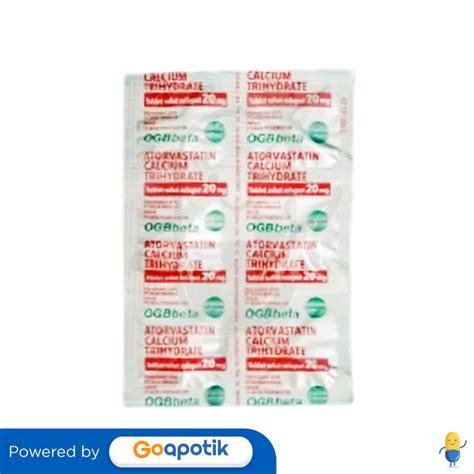 Atorvastatin Calcium Trihydrate Ogb Beta 20 Mg Tablet Kegunaan Efek