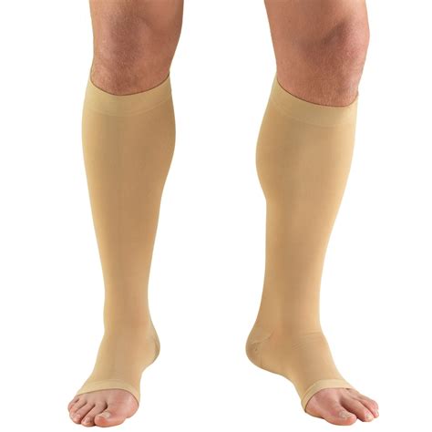 Truform Unisex Compression Stockings, 20-30 mmHg, Knee High, Open Toe ...