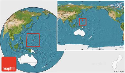 Satellite Location Map Of Guam Highlighted Continent Within The