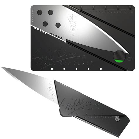 Foldable Iain Sinclair Credit Card Sized Cardsharp2 Knife Silver Blade