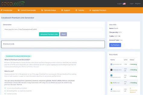 Free Uploaded Premium Link Generator No Limit