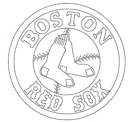 Boston Red Sox Coloring Pages Coloring Cool