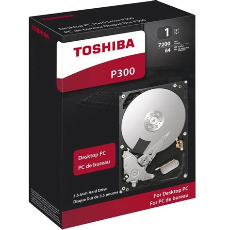 TOSHIBA Disque Dur Interne P300 1To 7 200 Tr Min 3 5 Boite