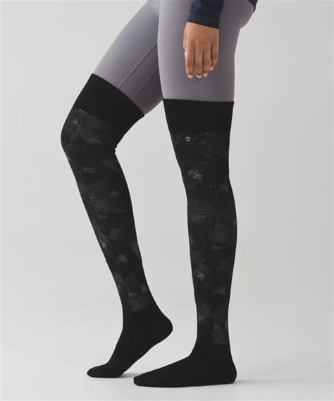 Lululemon Savasana Sock Black Angel Wing Lulu Fanatics