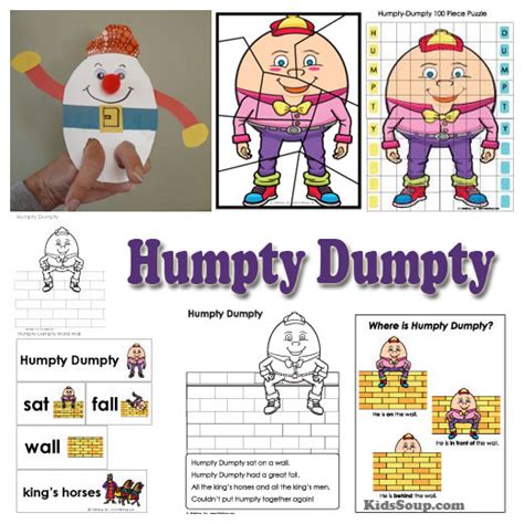 Humpty Dumpty Nursery Rhyme Activity And Printable In 2020 Nursery