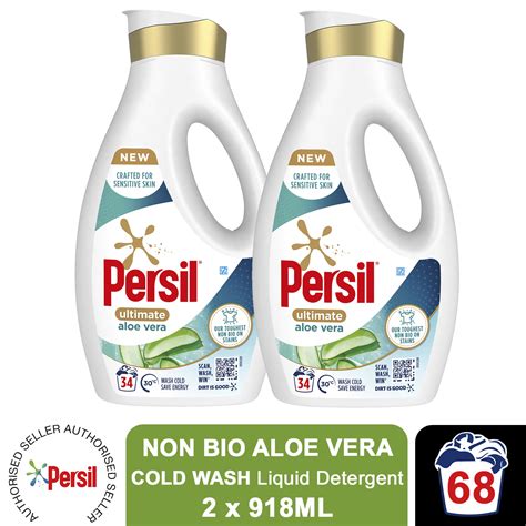 Persil Ultimate Washing Liquid Detergent Non Bio Aloe Vera Washes Ml