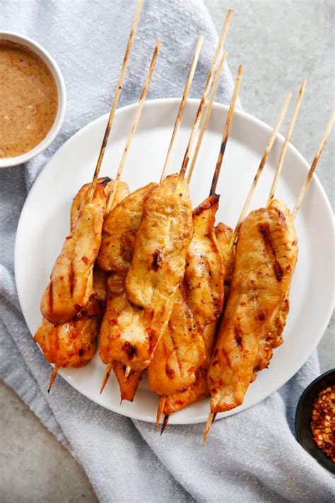 Chili Garlic Chicken Satay Skewers - Lexi's Clean Kitchen