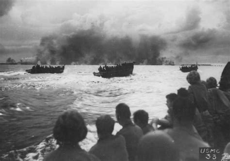 Landing Craft Transporting Marines to Peleliu Beach | World War Photos