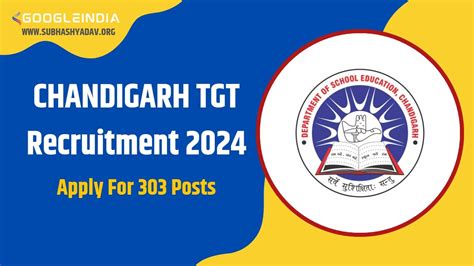 Chandigarh TGT Recruitment 2024 Apply For 303 Posts At