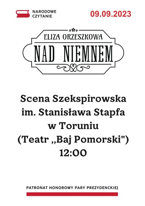 Toruń Narodowe Czytanie 2023 w Teatrze Baj Pomorski e teatr pl