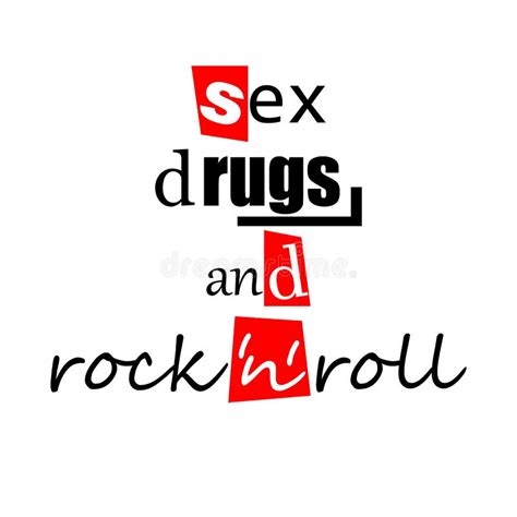 Sex Drugs And Rock N Roll Vector Art On A White Background Stock