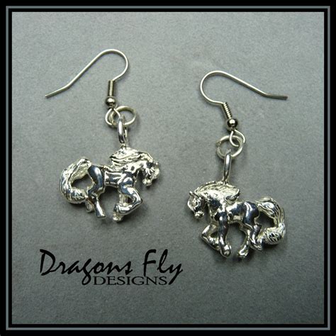 Horse Earrings Horse Jewelry Friesian Earrings Equine Earrings Etsy