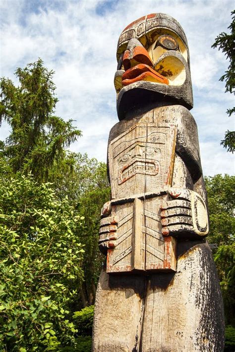 Haida Totem Pole stock image. Image of cedar, painted - 5900501