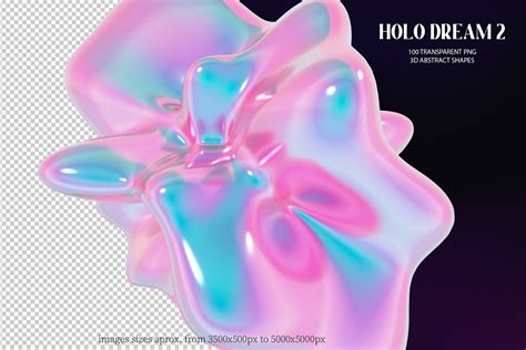 Holo Iridescence D Shapes Graphics On Behance