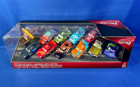 Piston Cup Race 11 Pack Pixar Cars Lightning Bolt Mater Tex Dinoco Jd