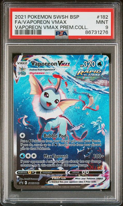 Pokemon Swsh Black Star Promo Full Art Vaporeon Vmax Vaporeon